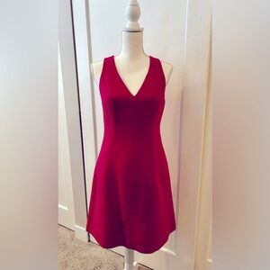 LOFT Beautiful Pink A-Line V-Neck Mini Dress in Size 2